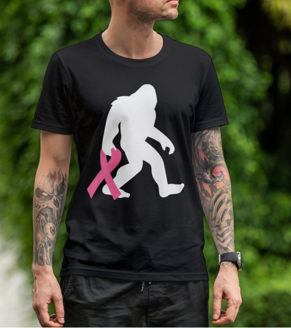 Breast Cancer Awareness Bigfoot Pink T-Shirt