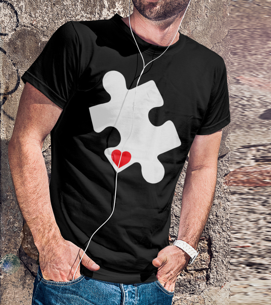 Love Autism Awareness Puzzle Heart T-Shirt