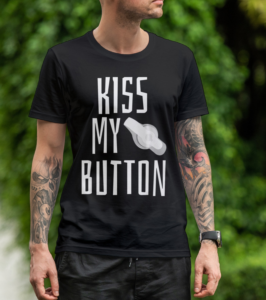 Kiss My Button Feeding Tube Awareness Tu T-Shirt