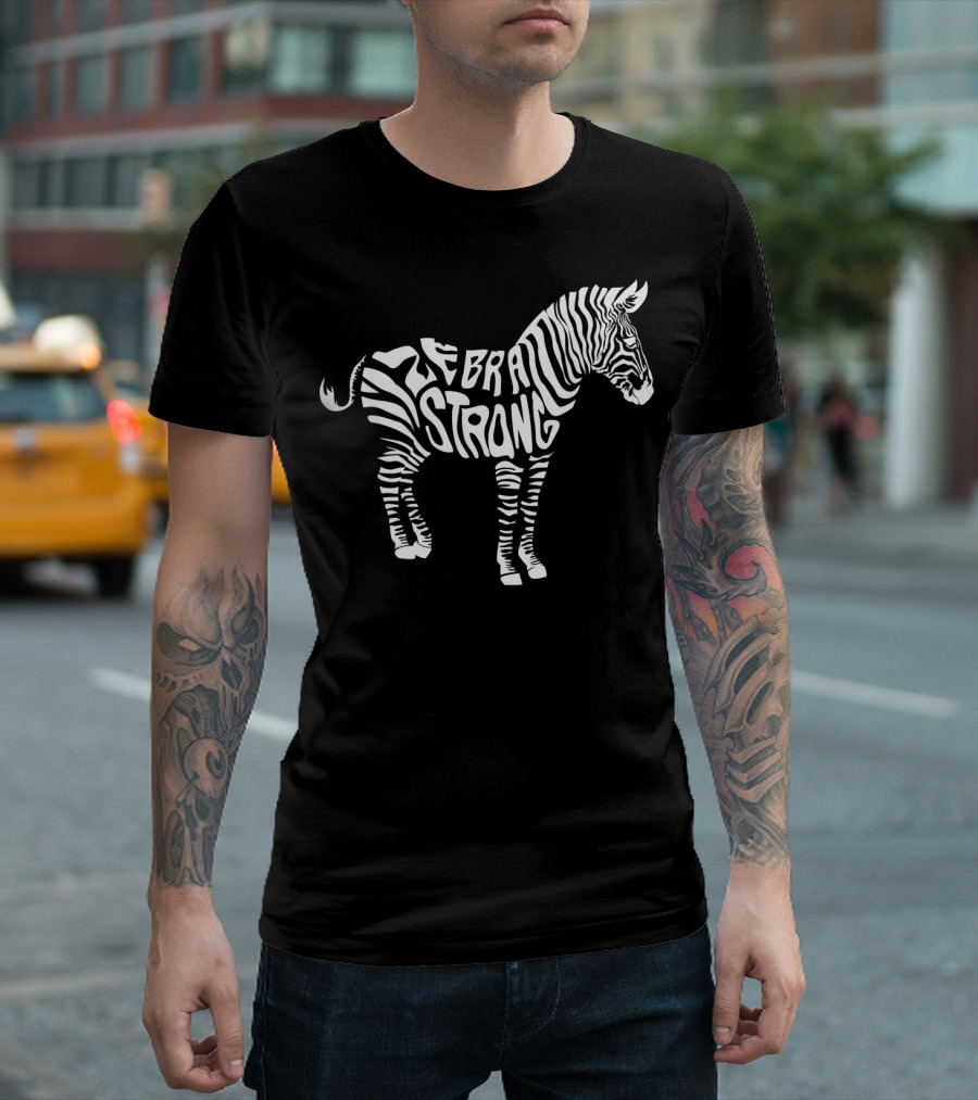 Cute Zebra Strong Ehlers Danlos Syndrome Awareness T-Shirt