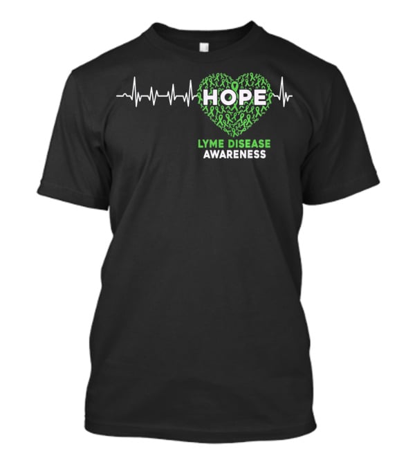 HOPE Heartbeat Ribbon Lyme Disease Awareness T-Shirt