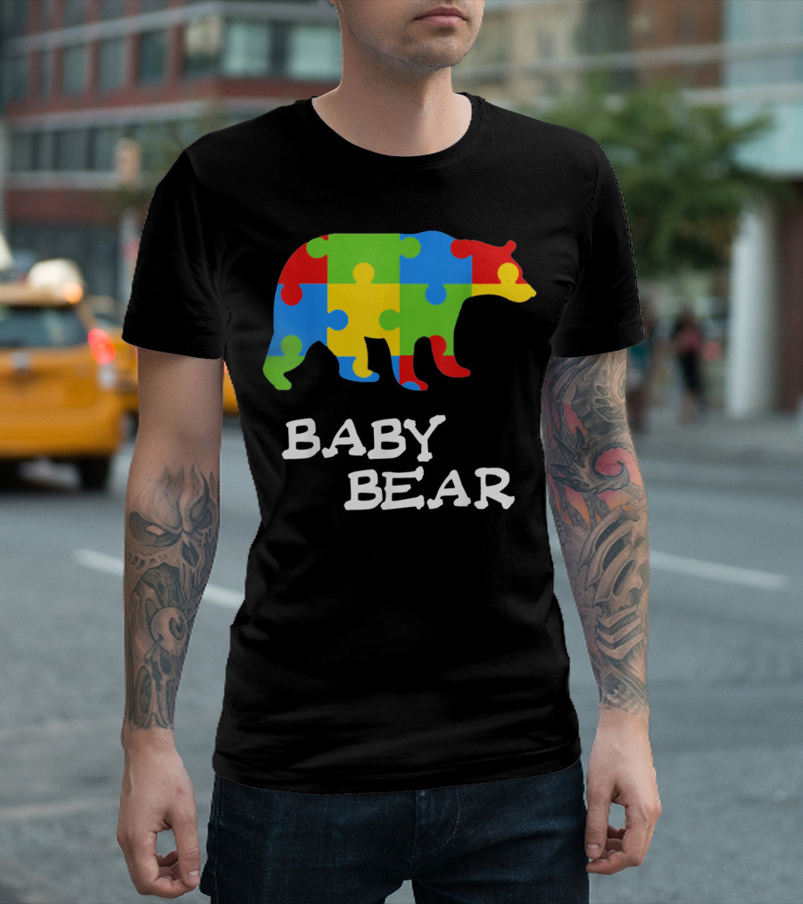 Autism Awareness Baby Bear Puzzle Design for Boy T-Shirt