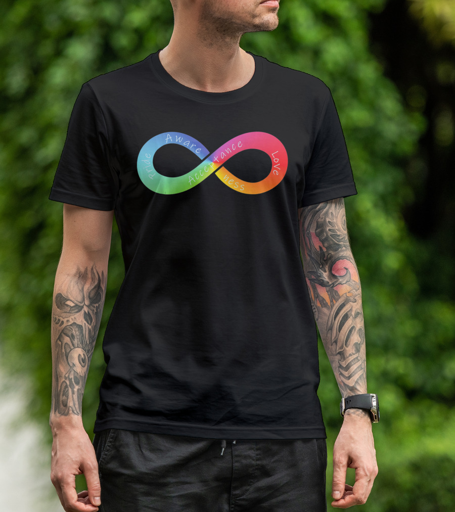 Pride Awareness Acceptance Love Rainbow Infinity Autism Awareness T-Shirt