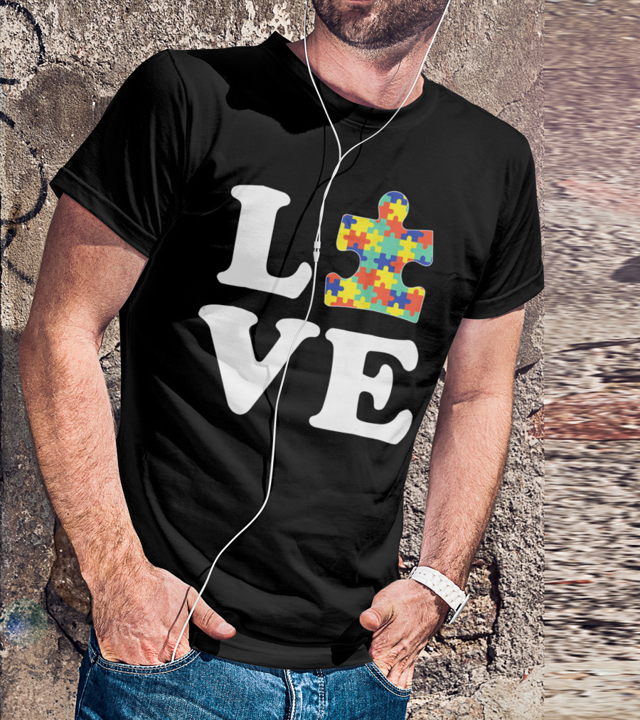 Love Autism Awareness Puzzle T-Shirt
