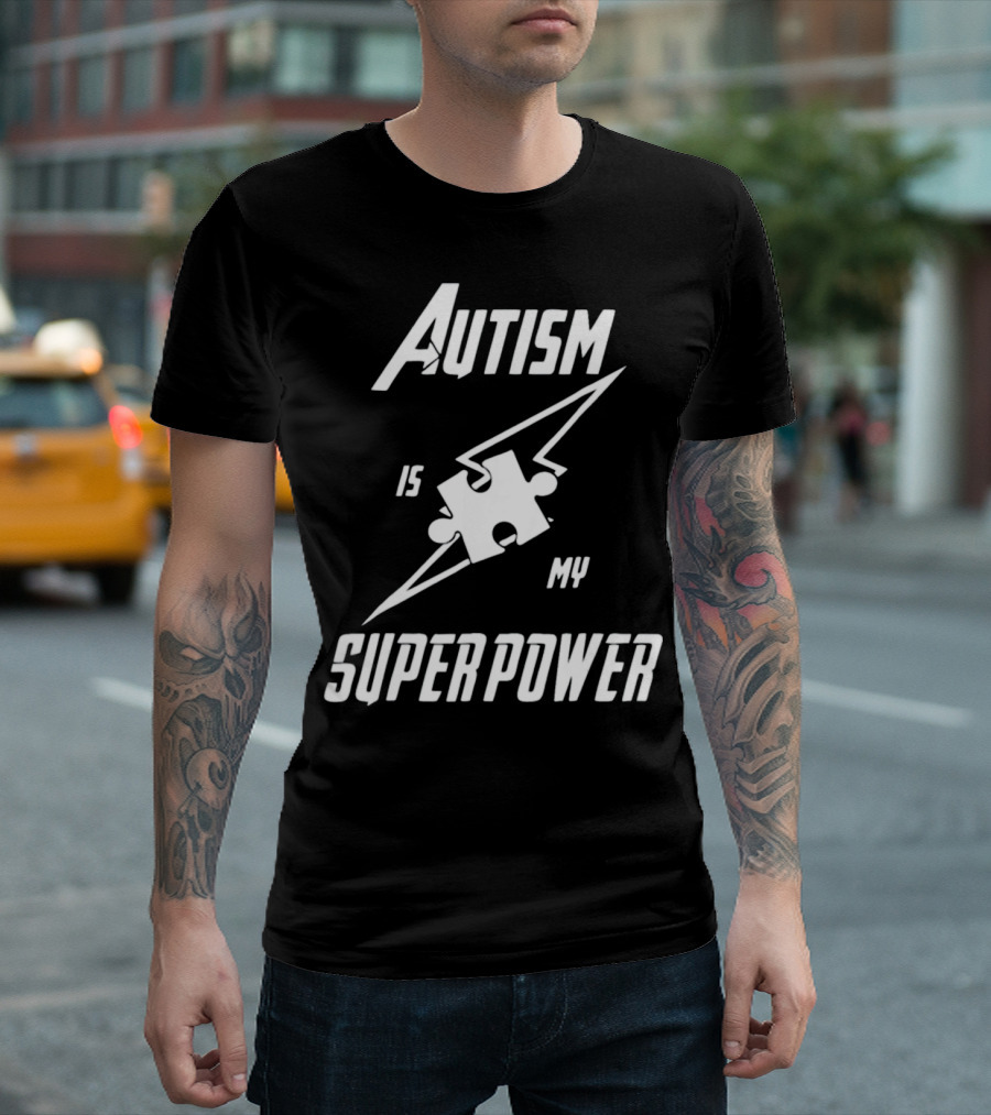 Autism Is My Superpower Puzzle Piece T-Shirt