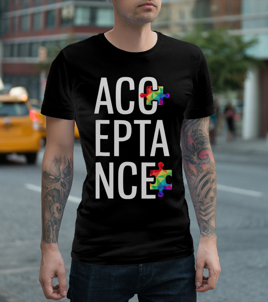 Acceptance Autism Awareness Day Puzzle Piece T-Shirt