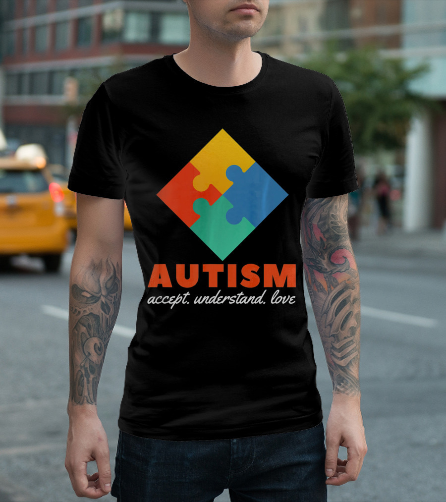 Autism Accept Understand Love Puzzle T-Shirt