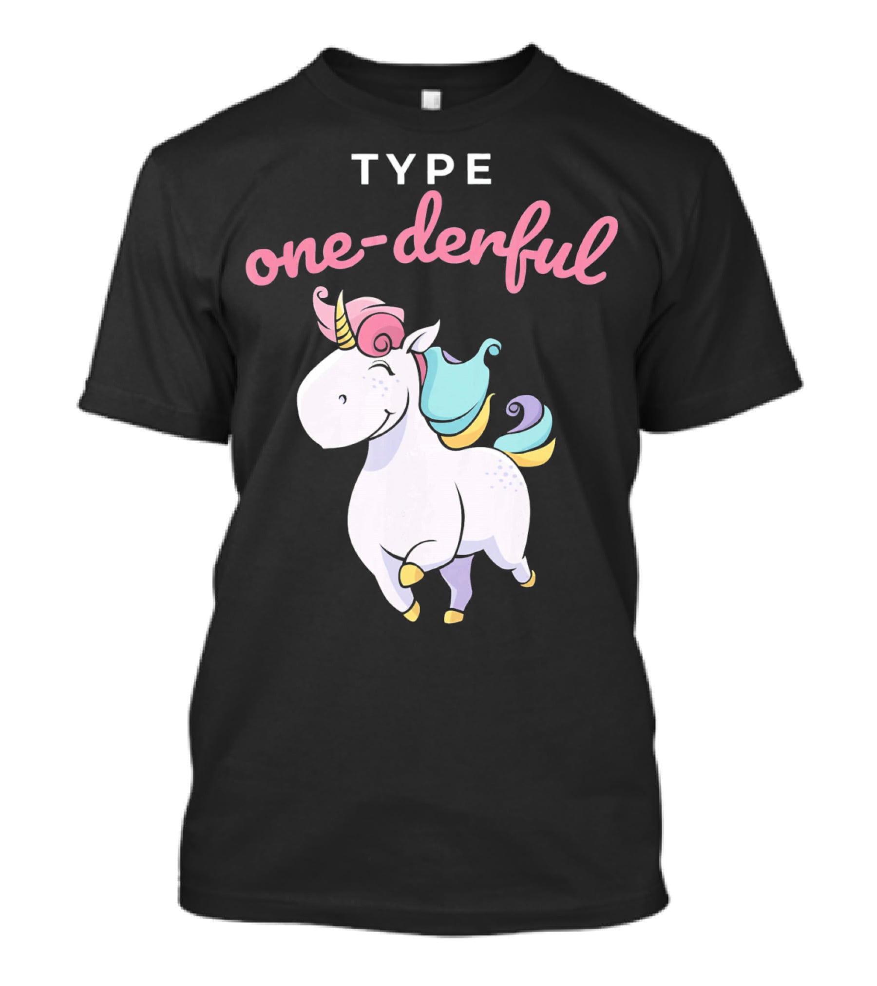 Type One-Derful Unicorn Type 1 Diabetes Awareness T-Shirt