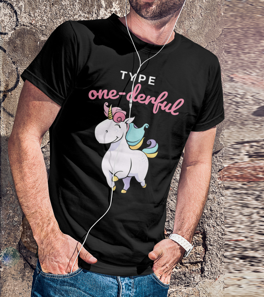 Type One-Derful Unicorn Type 1 Diabetes Awareness T-Shirt