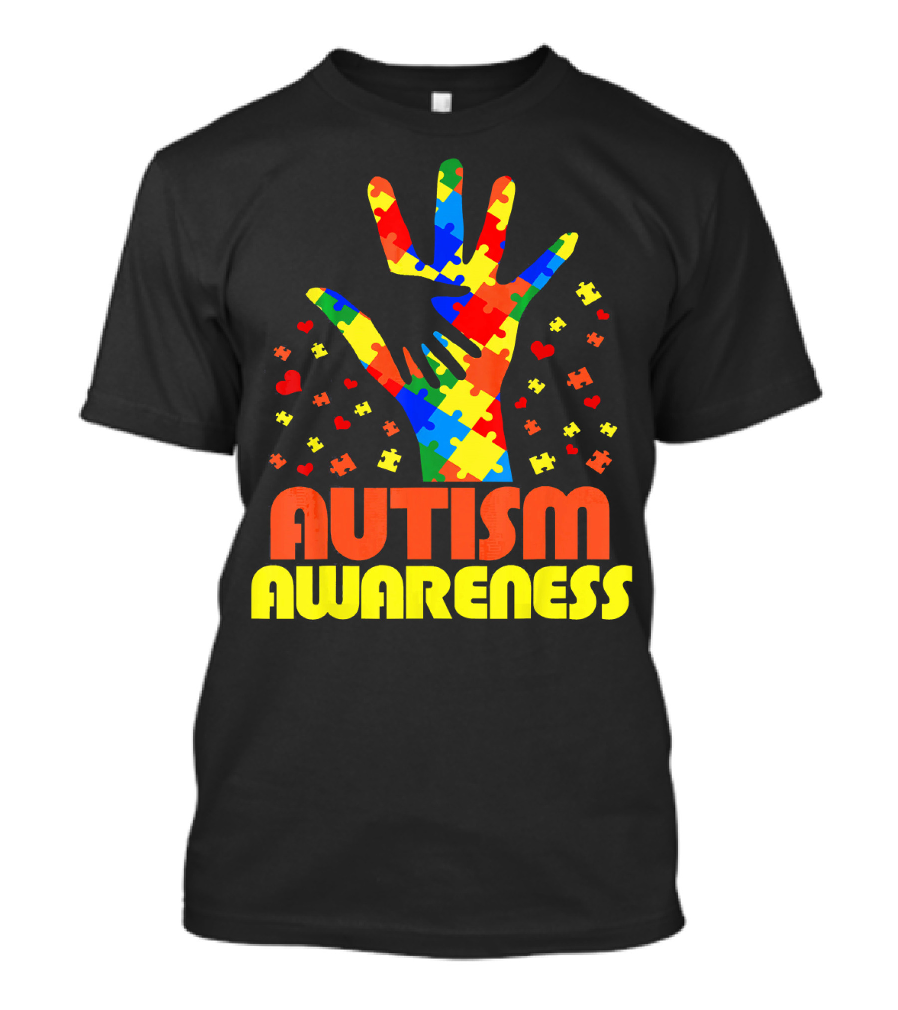 Autism Awareness Puzzle Piece Hand Son Daughter T-Shirt