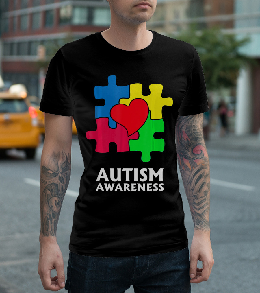 Autism Awareness Puzzle Heart Perfect Au T-Shirt