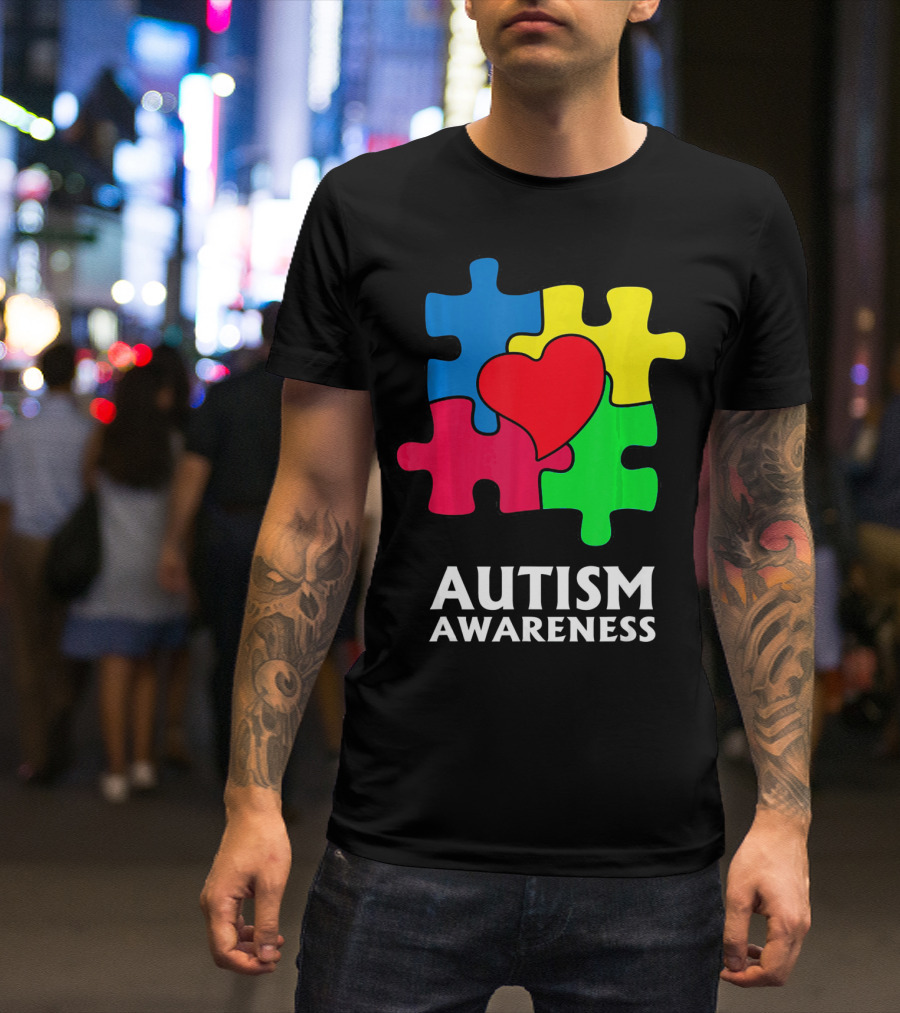 Autism Awareness Puzzle Heart Perfect Au T-Shirt