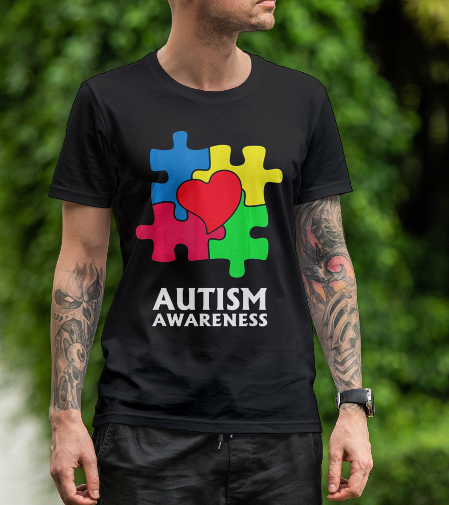 Autism Awareness Puzzle Heart Perfect Au T-Shirt