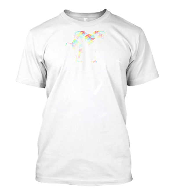 Elephant Autism Awareness Colorful Puzzle T-Shirt