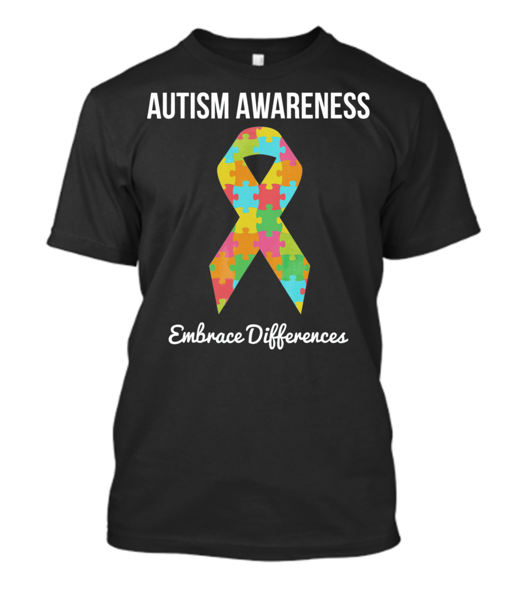 Autism Awareness Embrace Differences Puzzle T-Shirt
