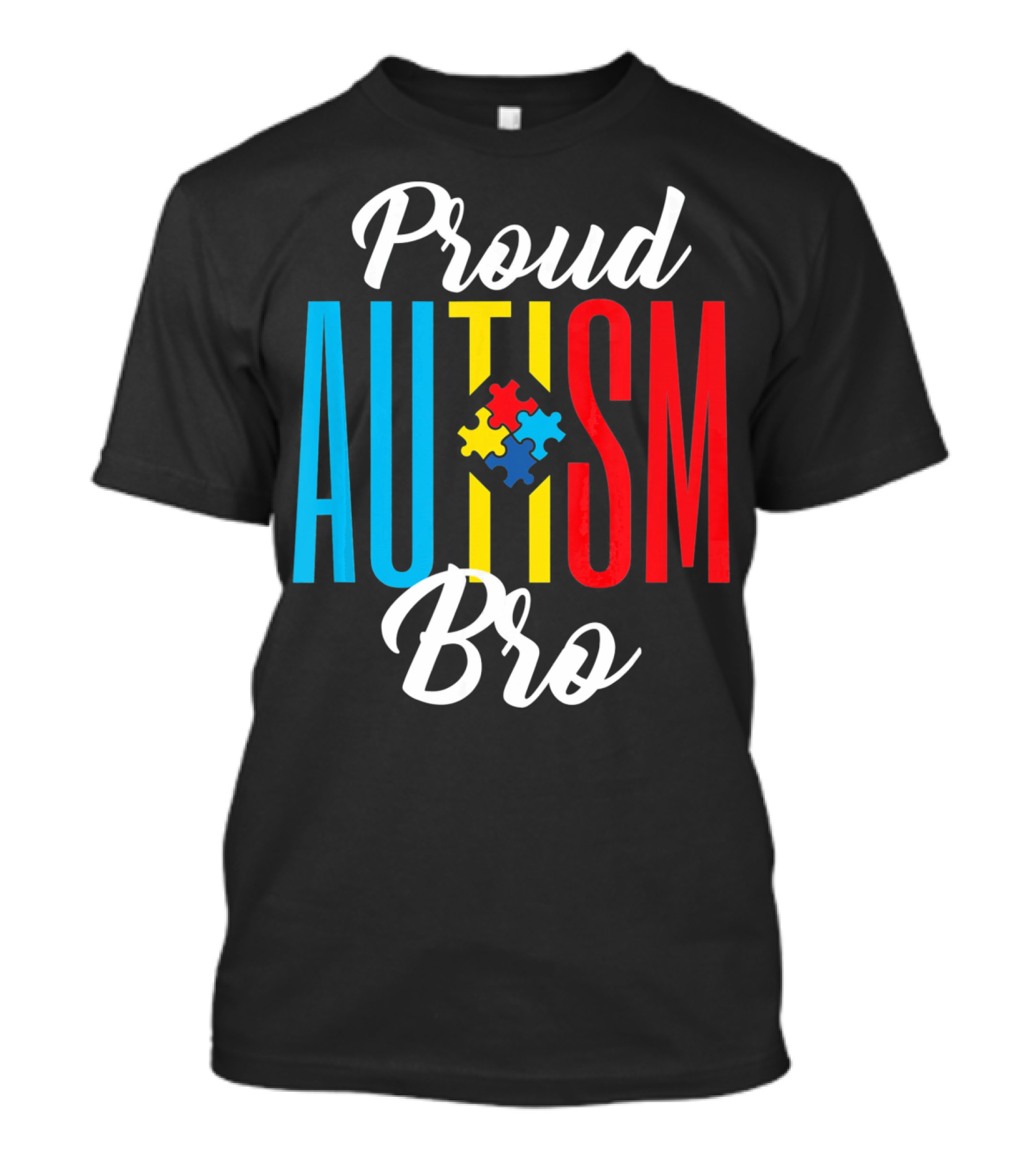 Proud Bro Autism Awareness Puzzle Piece T-Shirt