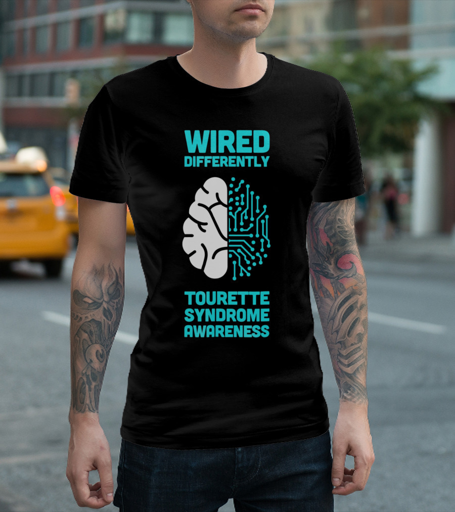 WIRED DIFFERENTLY Tourette Syndrome Awareness T-Shirt