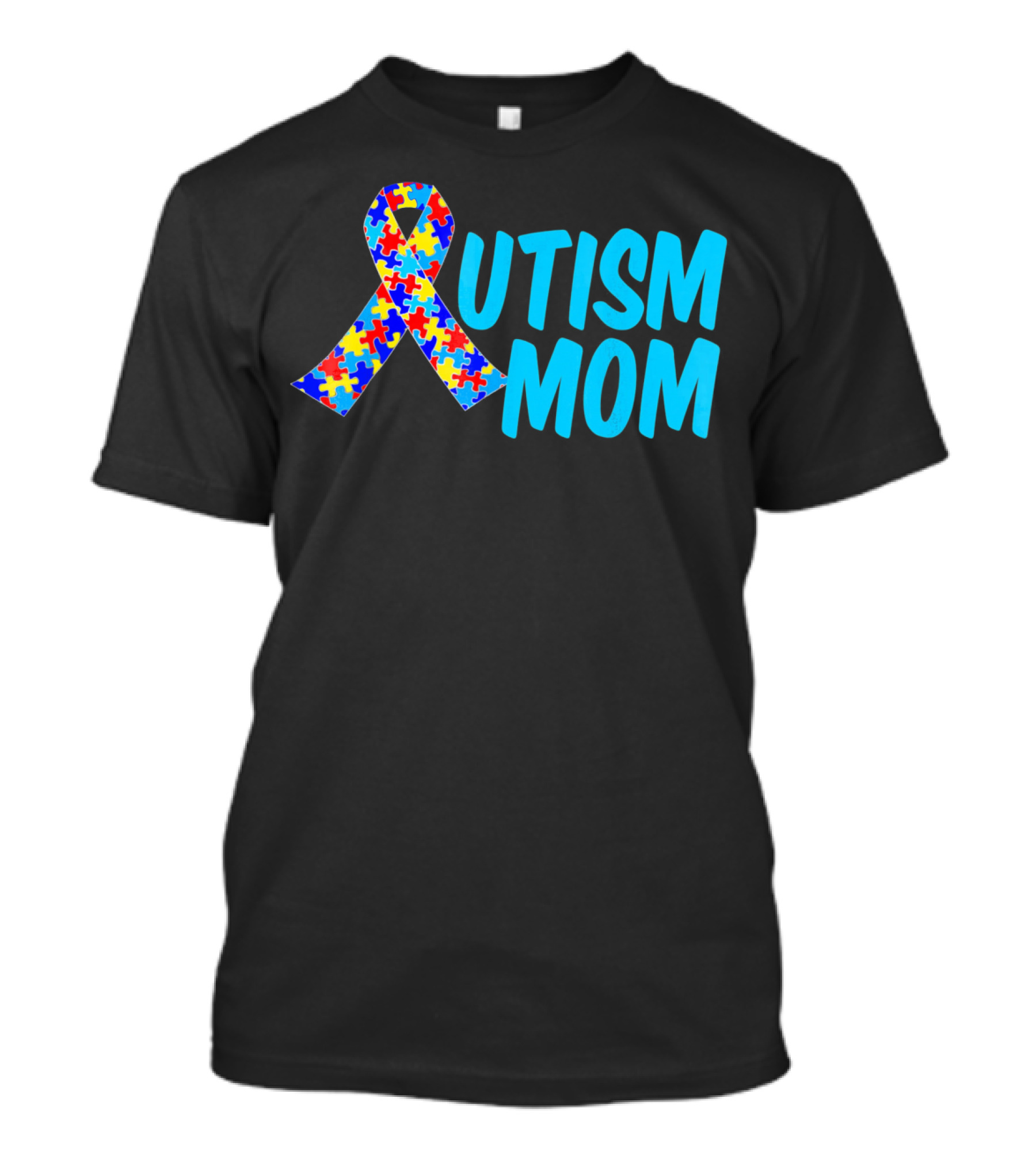 Autism Mom Puzzle Ribbon Awareness T-Shirt