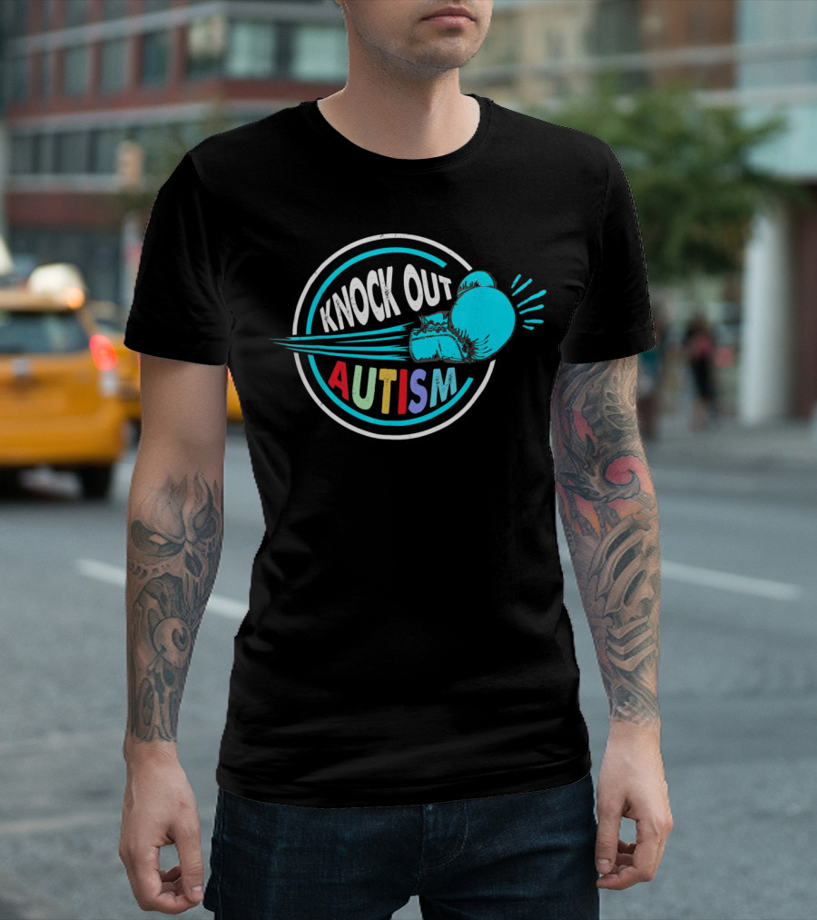 Knock Out Autism Boxing Awareness T-Shirt