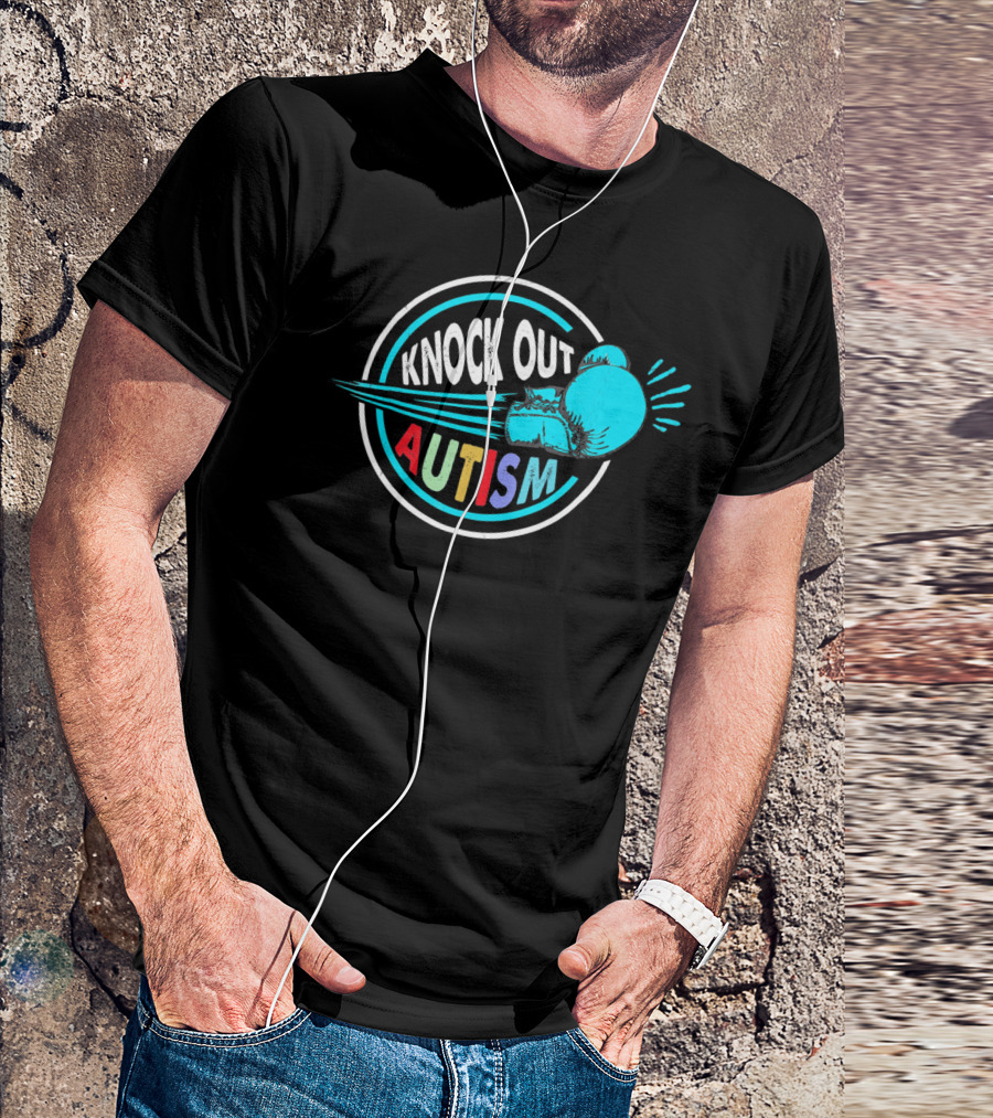 Knock Out Autism Boxing Awareness T-Shirt