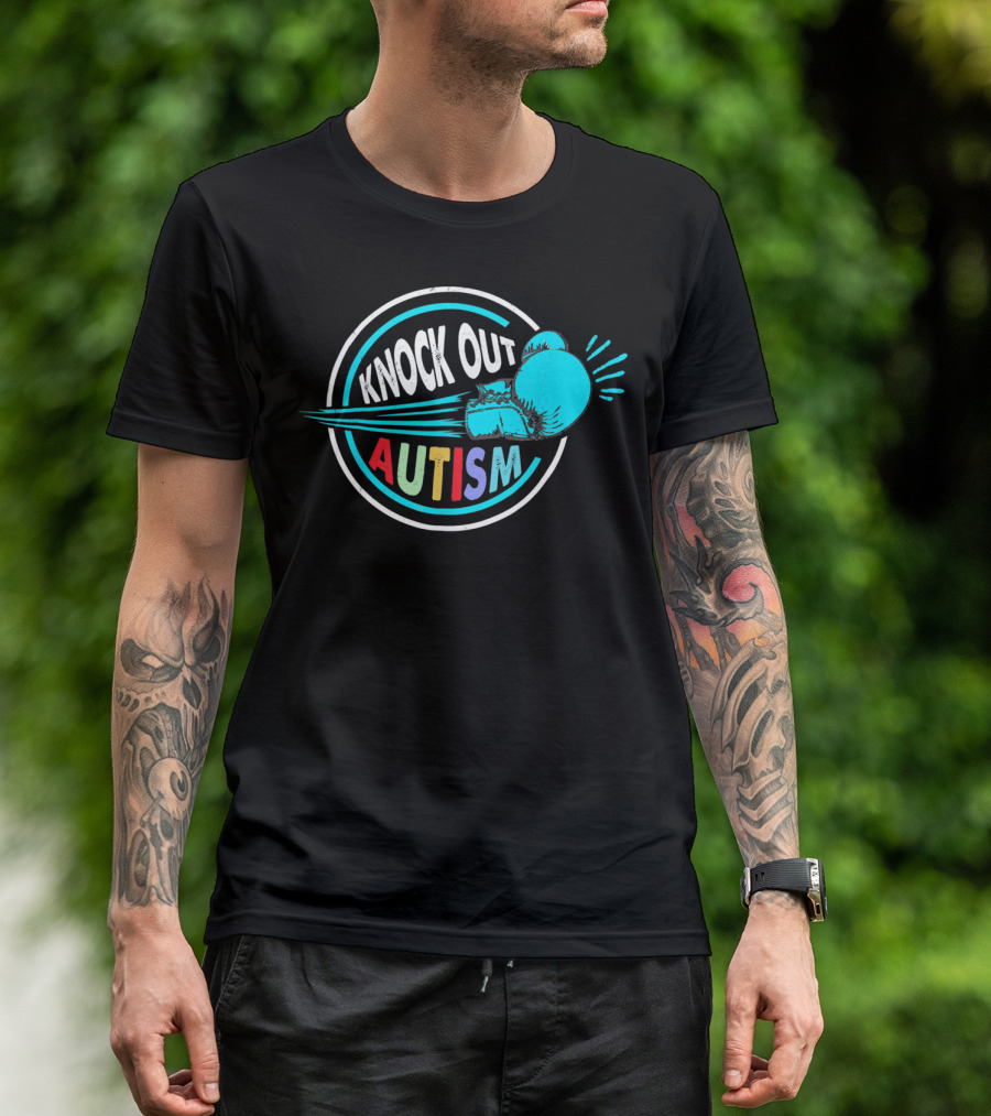 Knock Out Autism Boxing Awareness T-Shirt