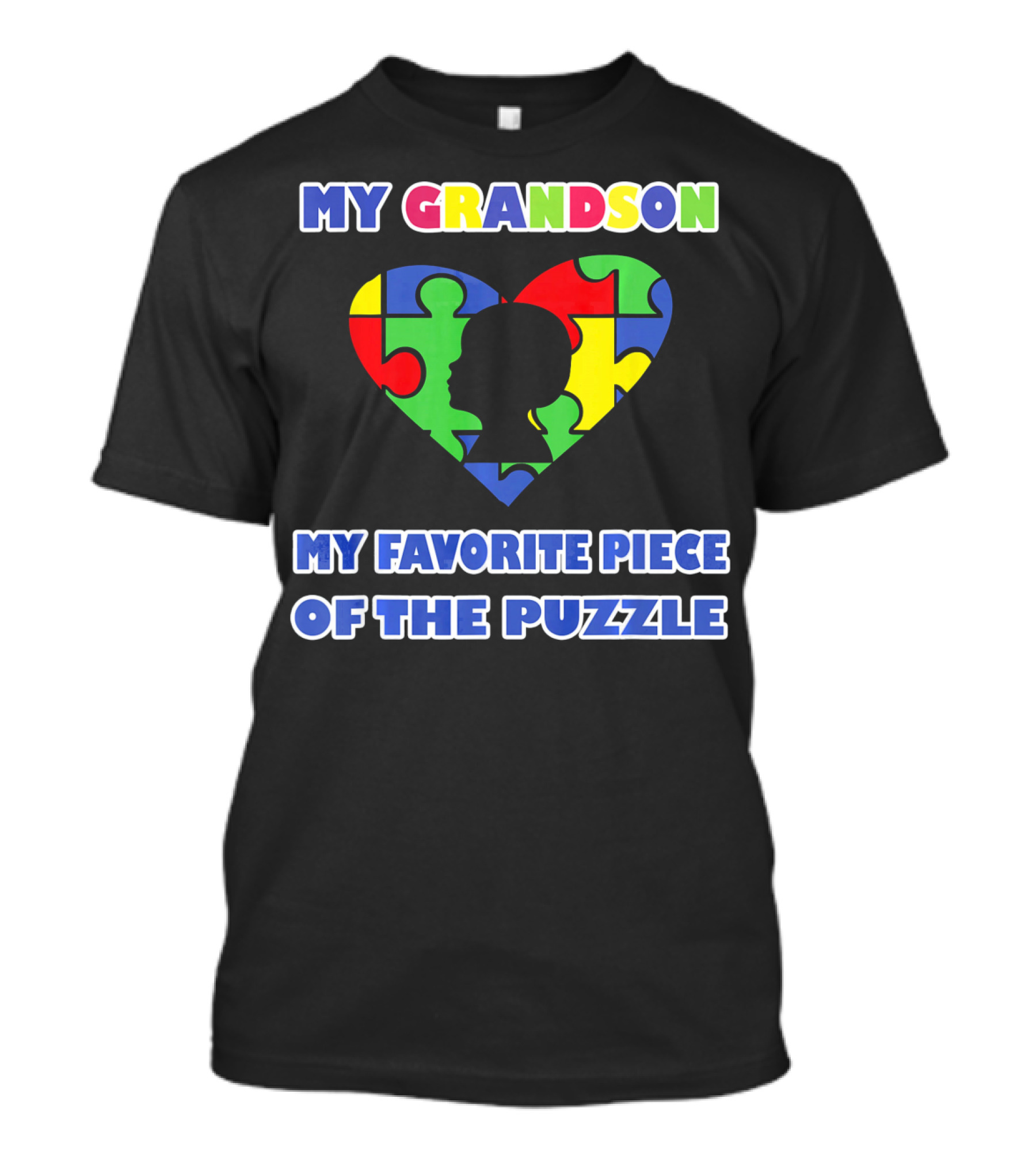 My Grandson My Favorite Piece Of The Puzzle Autism Awareness T-Shirt