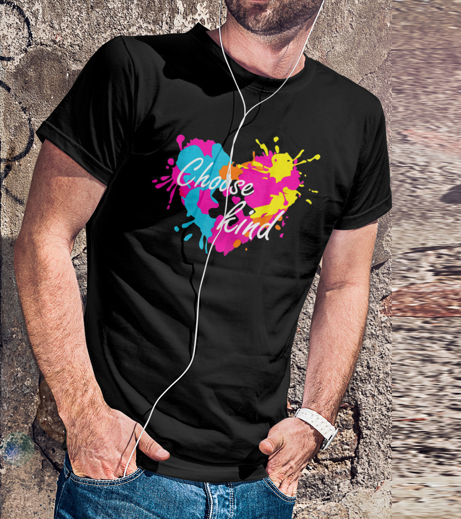 Choose Kind Colorful Heart Autism Awareness T-Shirt