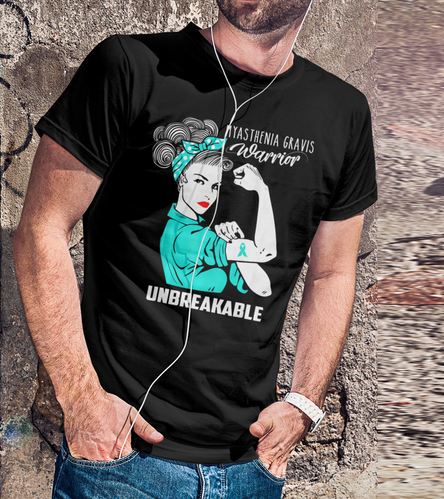 Myasthenia Gravis Warrior Unbreakable Strong Woman T-Shirt