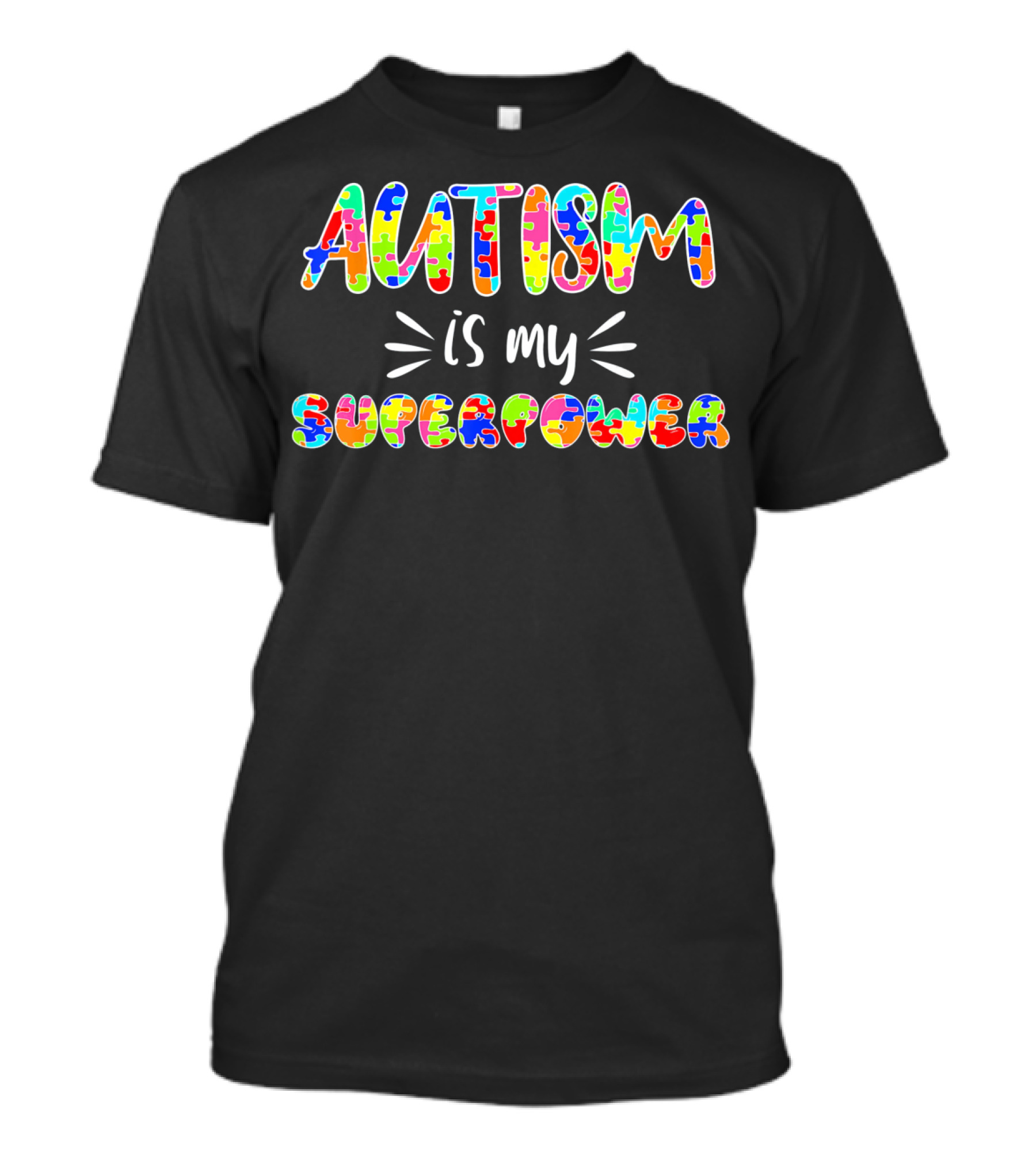Autism Is My Superpower Puzzle Piece Colors T-Shirt