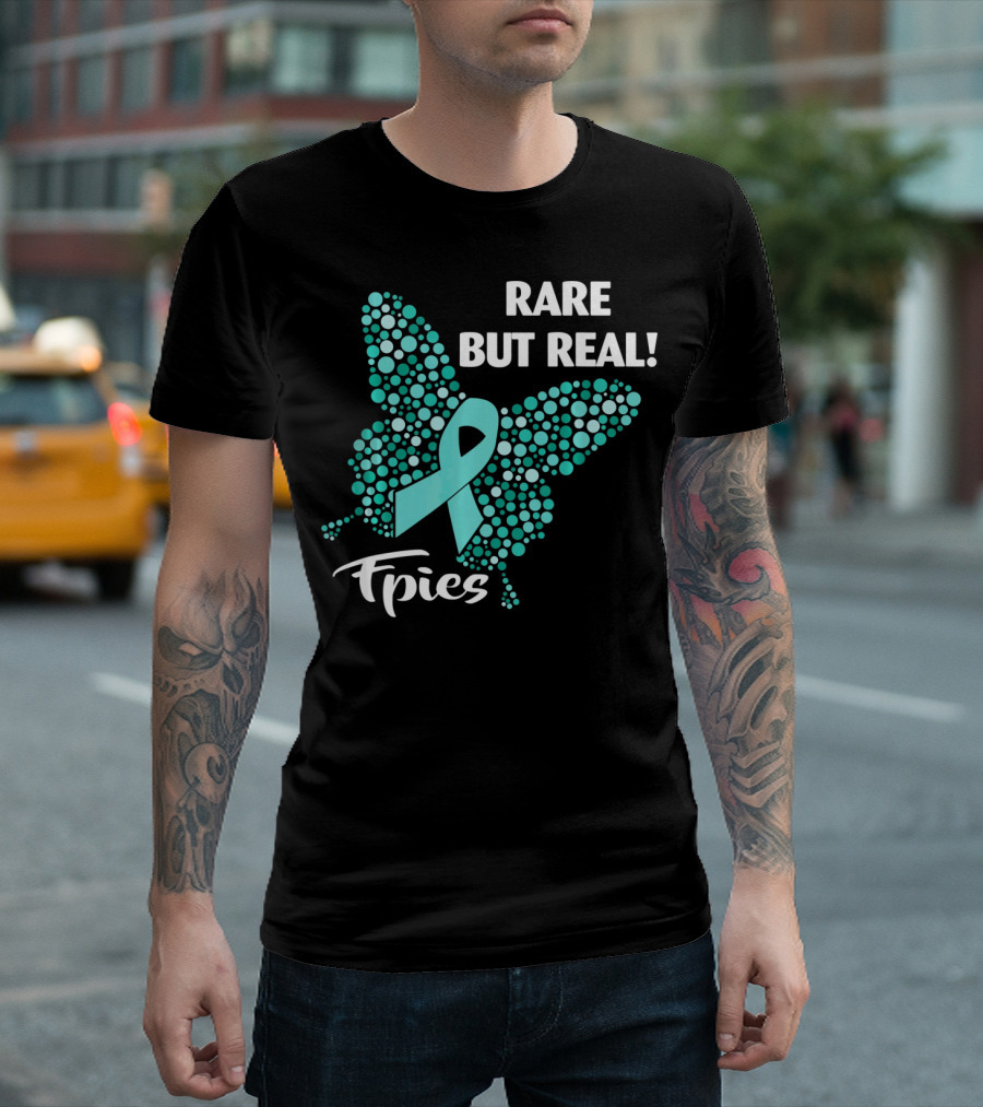 Rare But Real FPIES Awareness Ribbon Butterfly T-Shirt