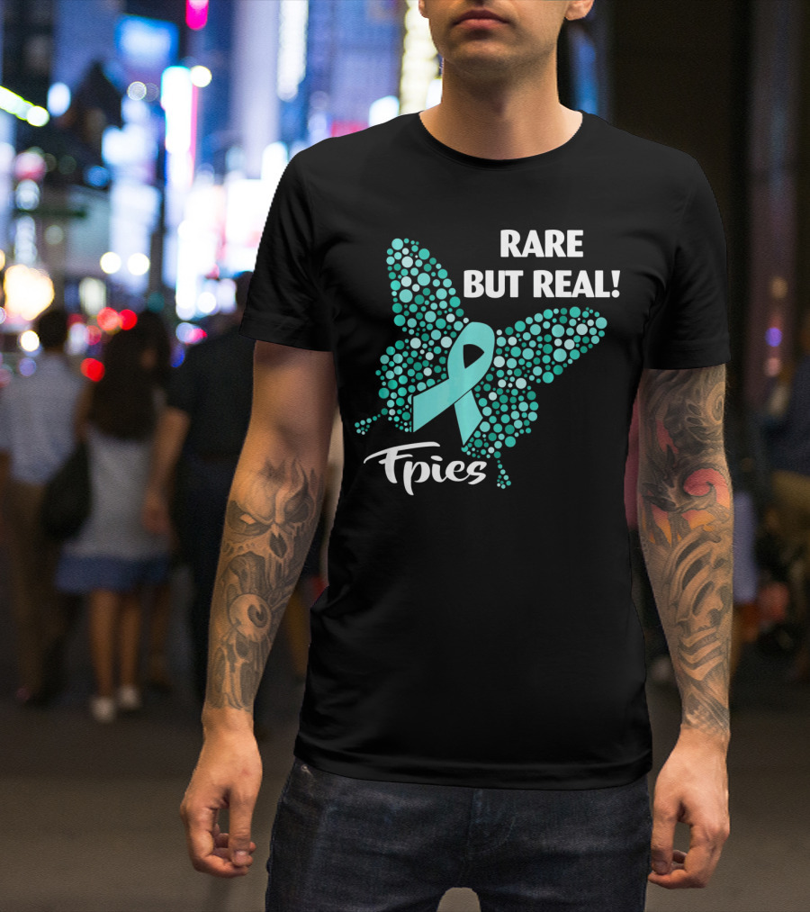 Rare But Real FPIES Awareness Ribbon Butterfly T-Shirt
