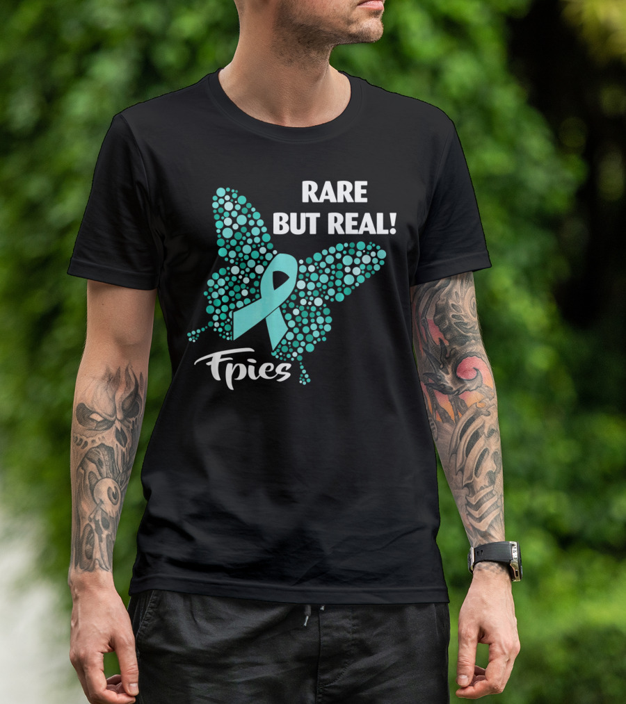Rare But Real FPIES Awareness Ribbon Butterfly T-Shirt