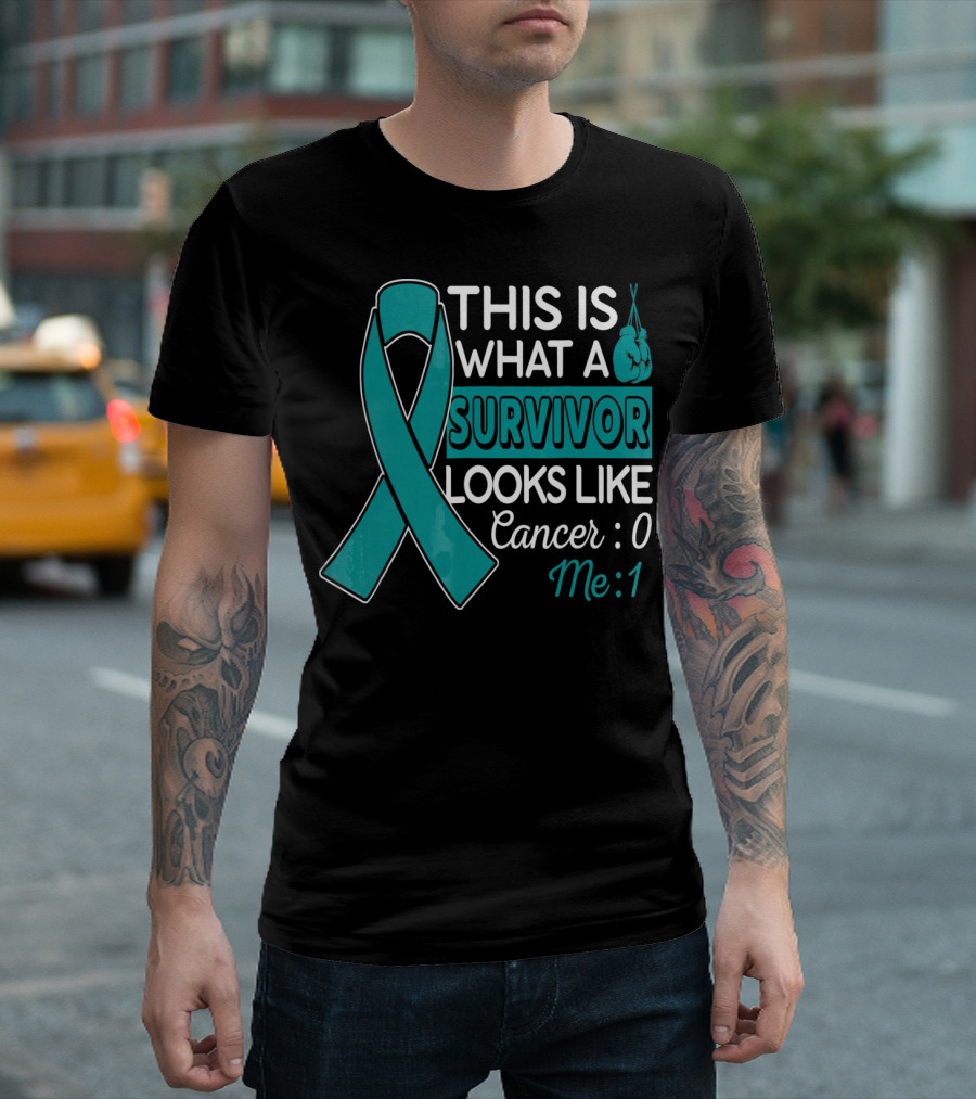 This Is What a Survivor Looks Like Cancer 0 Me 1 T-Shirt