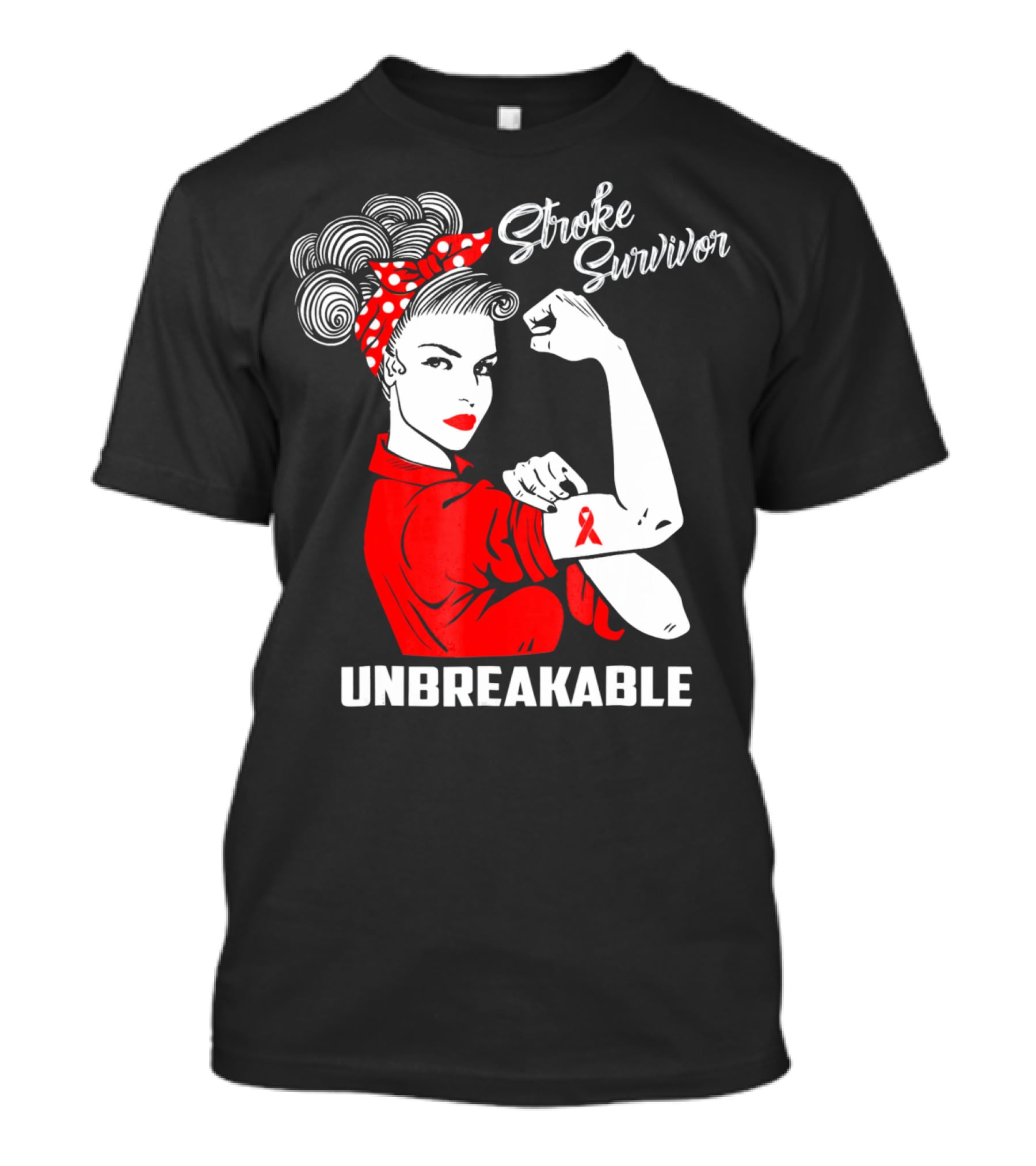 Stroke Survivor Unbreakable Rosie The Riveter T-Shirt