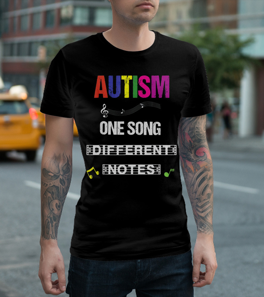 Autism One Song Different Notes T-Shirt