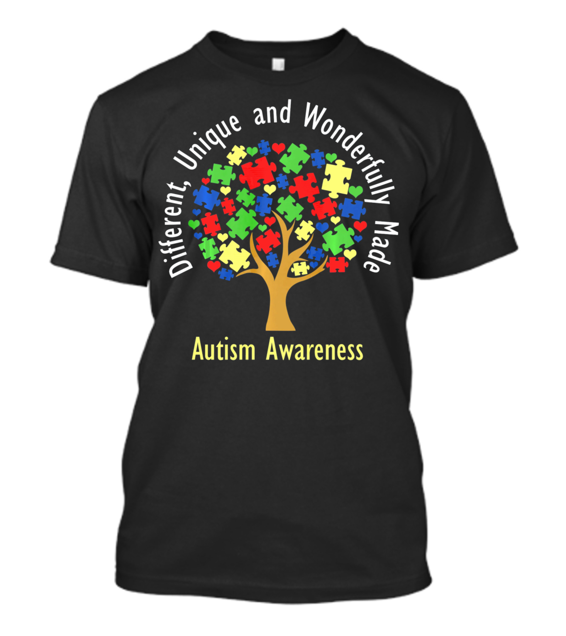 Different Unique And Wonderfully Made Autism Awareness T-Shirt