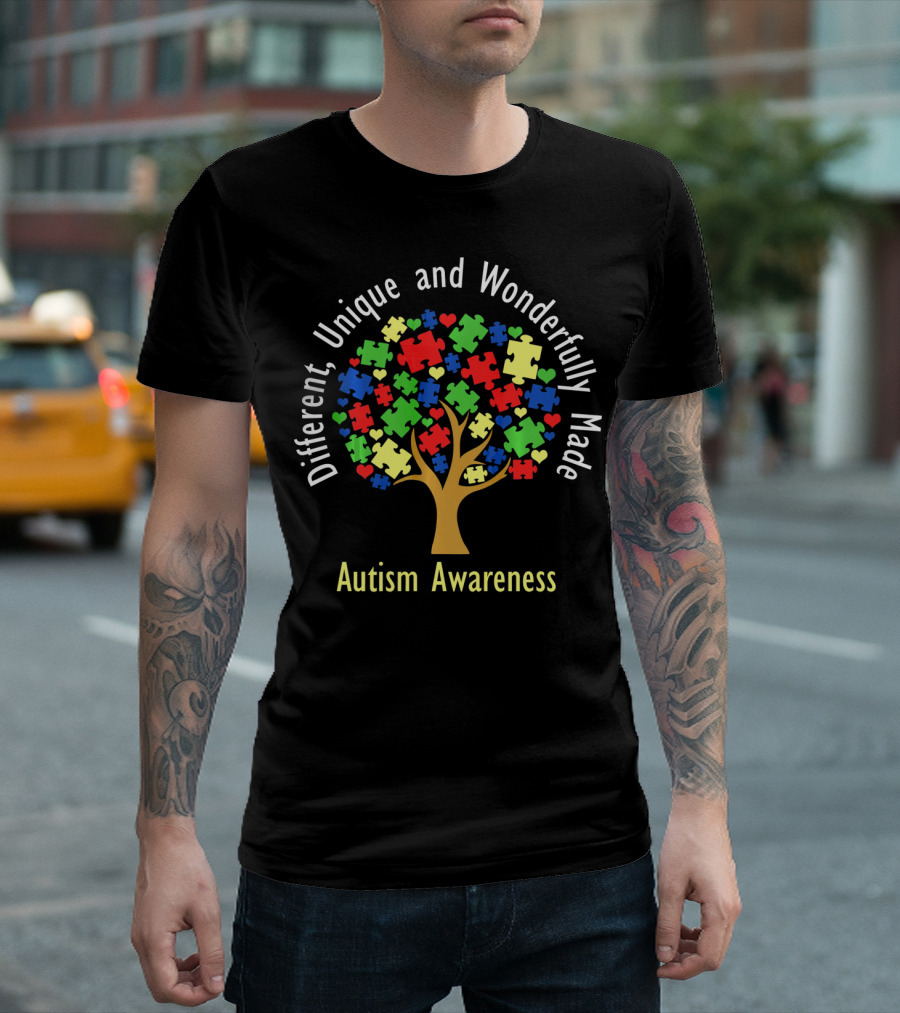 Different Unique and Wonderfully Made Autism Awareness T-Shirt
