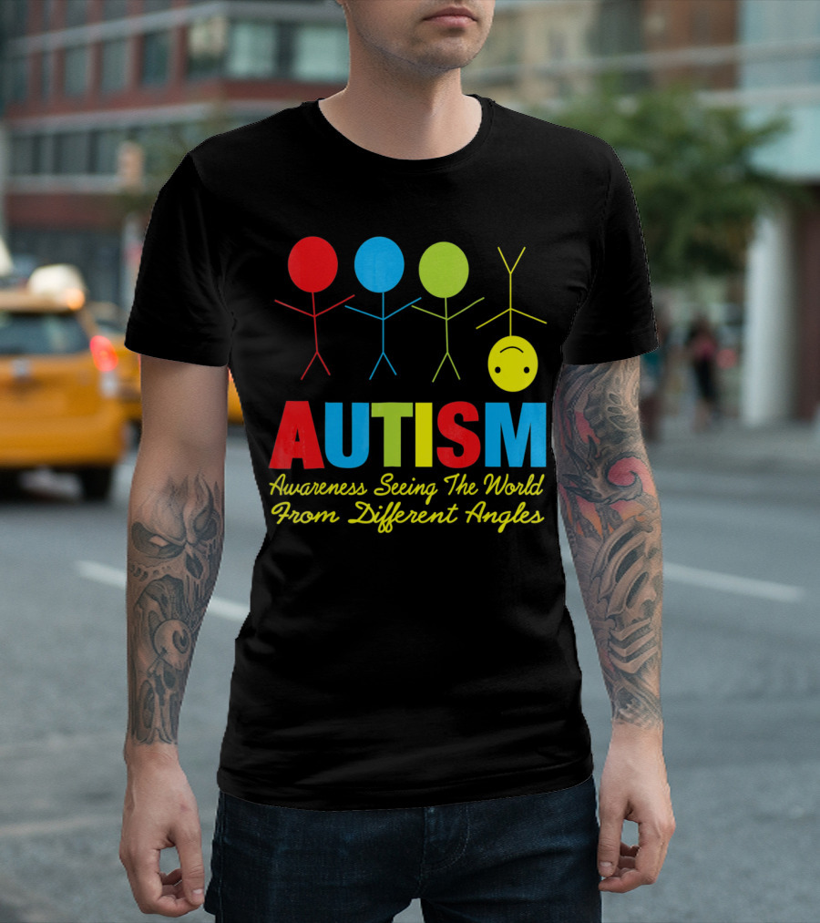 AUTISM Awareness Seeing The World From Different Angles T-Shirt