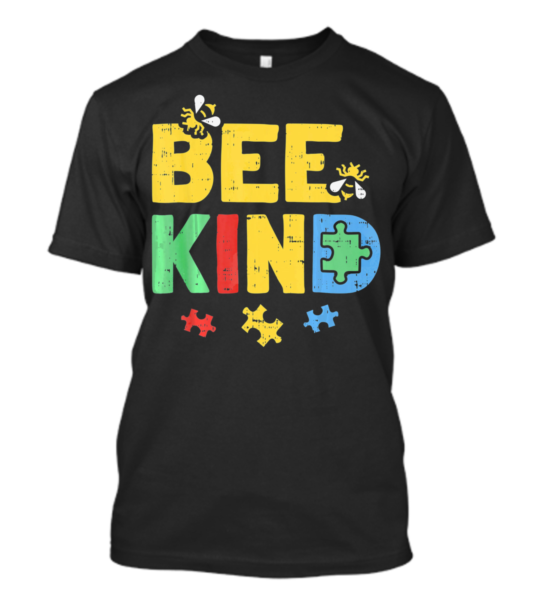BEE KIND Puzzle Autism Awareness Bees T-Shirt