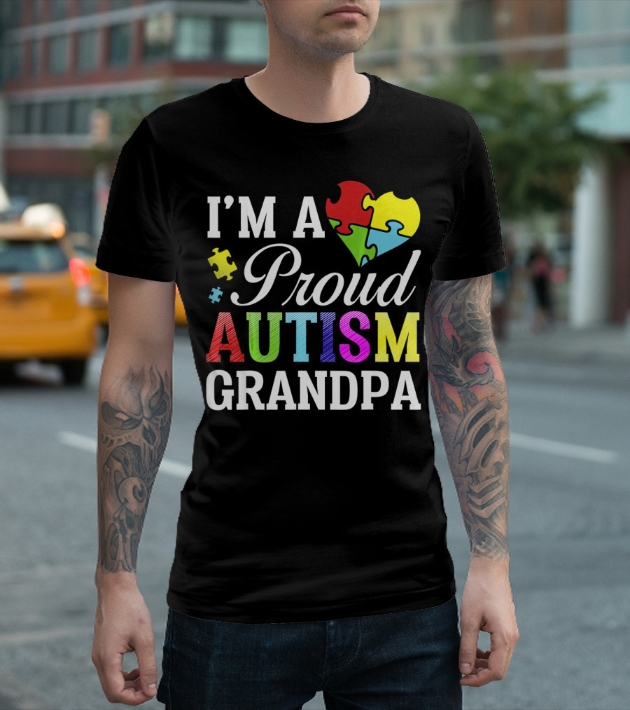 I'm a Proud Autism Grandpa T-Shirt