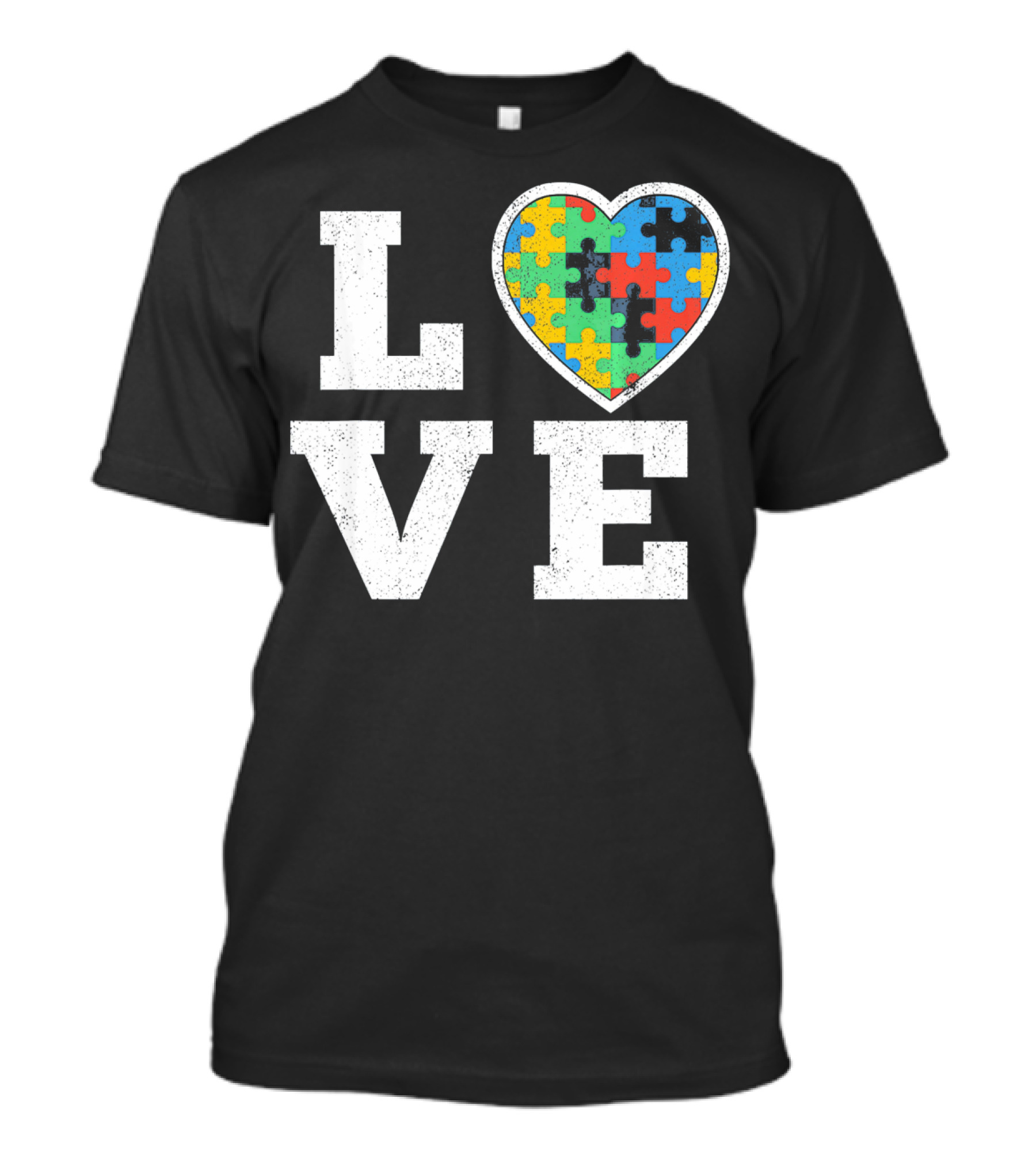 Love Puzzle Heart Autism Awareness T-Shirt