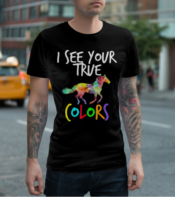 I See Your True Colors Autism Awareness Horse T-Shirt
