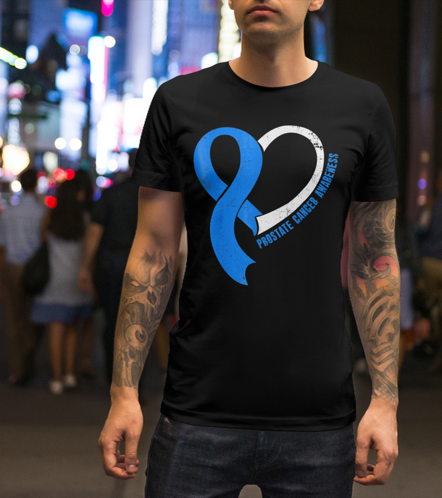 Prostate Cancer Awareness Heart T-Shirt