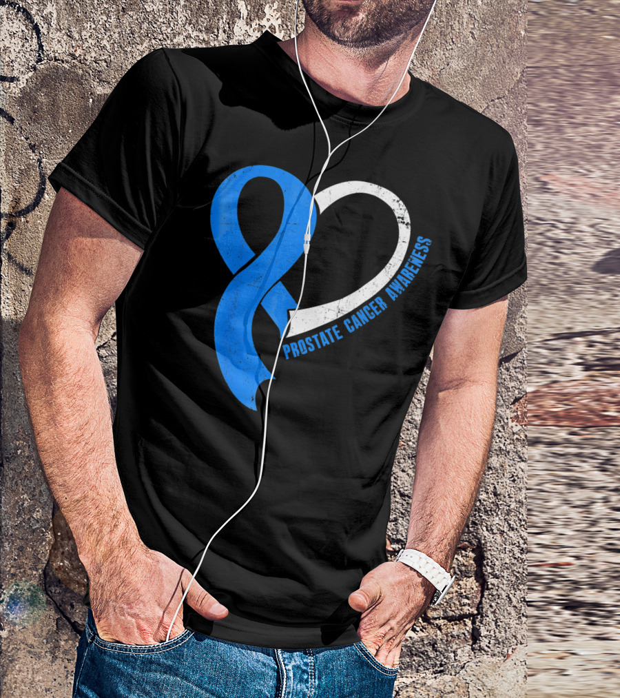 Prostate Cancer Awareness Heart T-Shirt