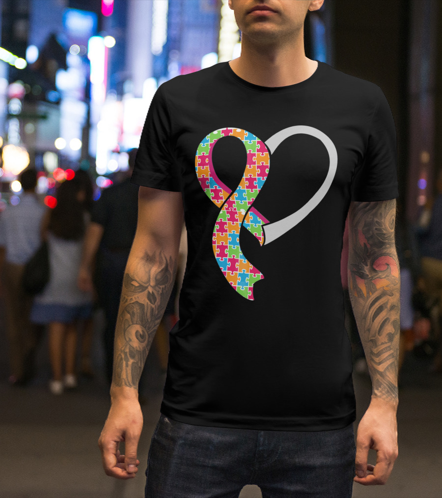 Puzzle Heart Autism Awareness T-Shirt