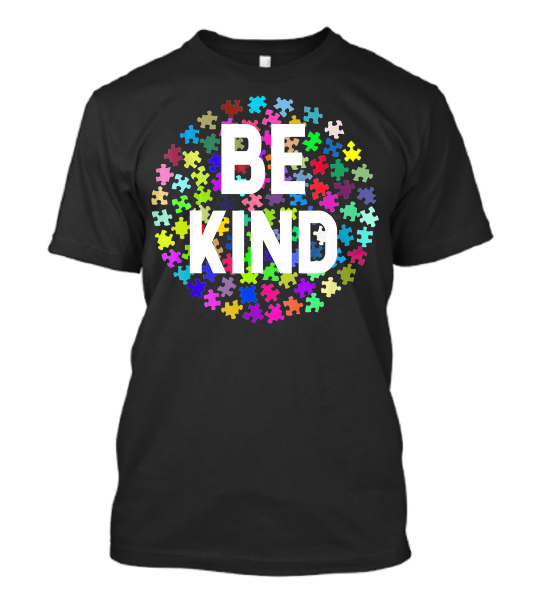 Be Kind Puzzle Pieces Autism Awareness T-Shirt