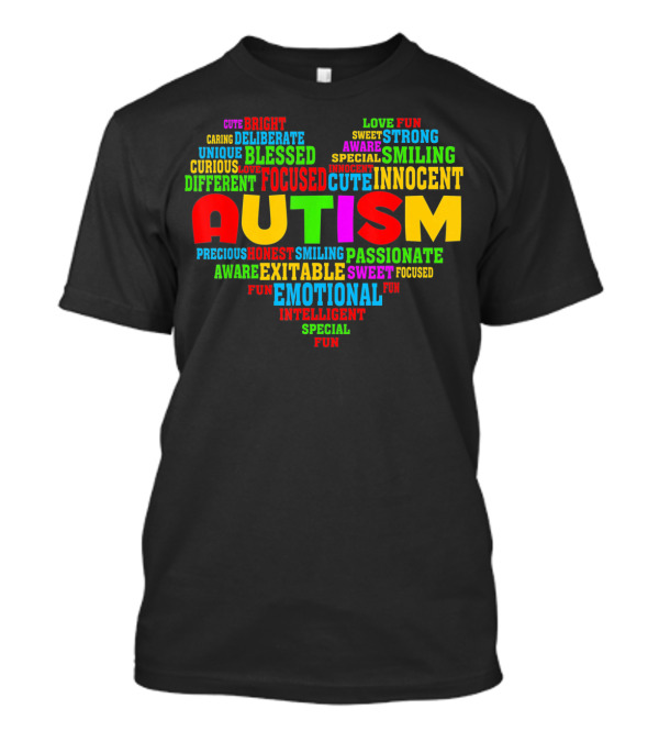 Autism Awareness Heart Emotional Focused Innocent Unique Blessed T-Shirt