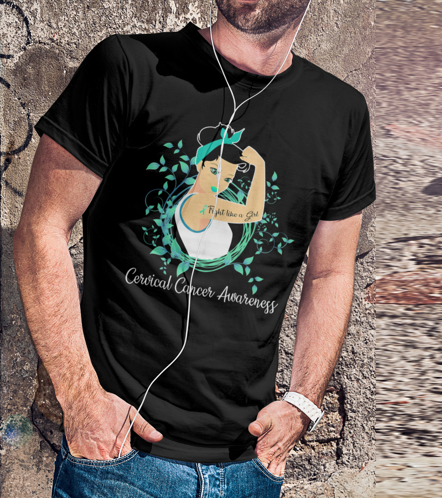 Cervical Cancer Awareness Fight Like A Girl T-Shirt