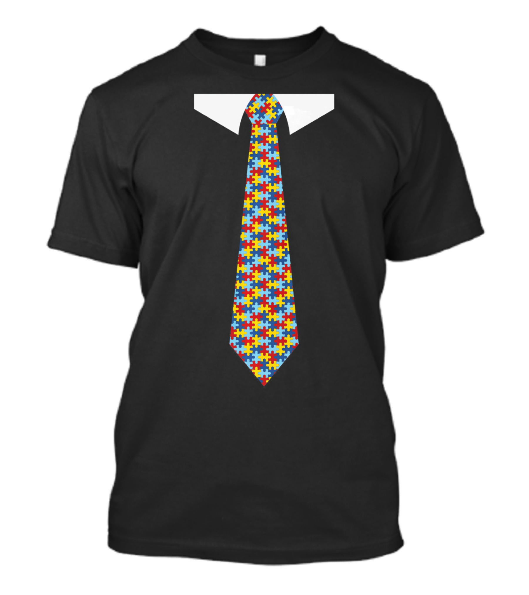Autism Awareness Puzzle Tie T-Shirt