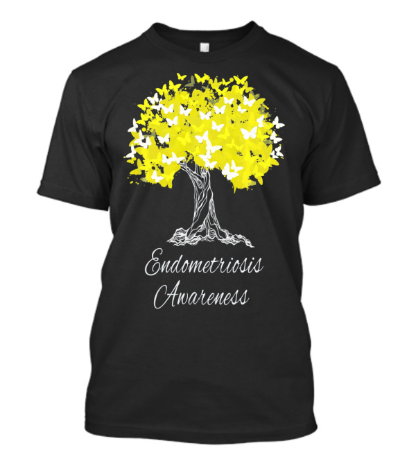Endometriosis Awareness Butterfly Tree T-Shirt